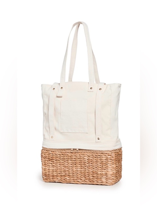 l*space Handbags - LSPACE x Lindsay Albanese Road Tripping Backpack / Beach Bag in Cream & Tan